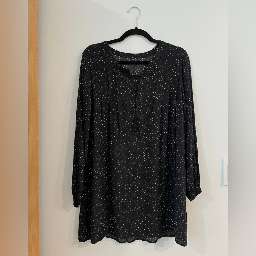 Elegant Black Polka Dot Dress